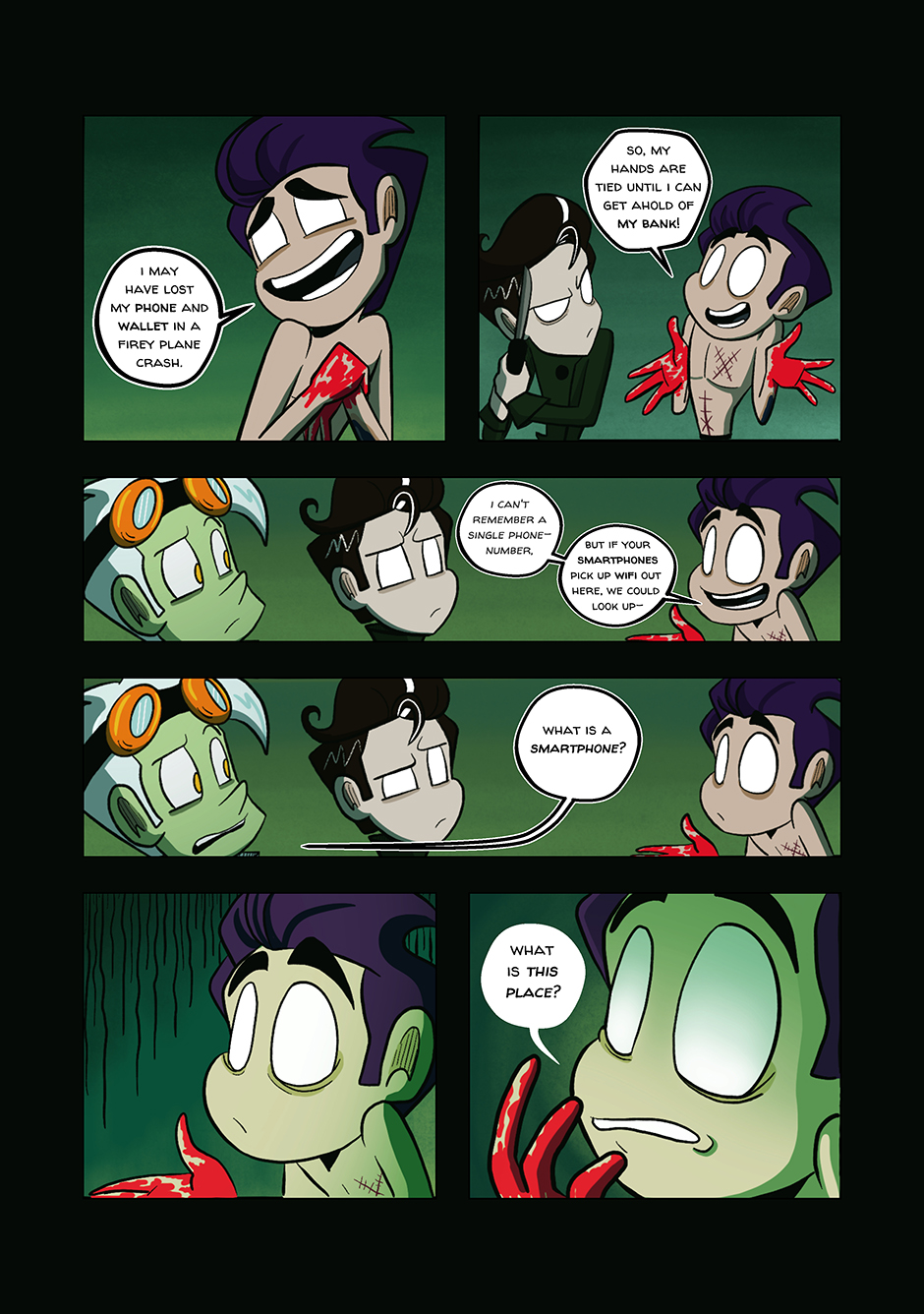 Did I die a little having to write the word "smartphone"? Yes. I don't think any Zoomer would refer to a phone as a smartphone, but I couldn't find any other way to make it obvious that Pleasant Oaks doesn't have 21st century technology.